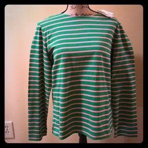 NWT - Tory Burch pink and green striped shirt.